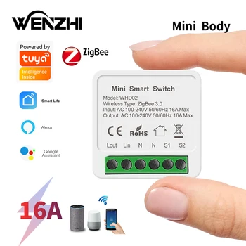 ZigBee 3.0 DIY Light Mini Switch Module Таймер Авто Для 110/220 В Кнопка Дистанционного Управления Smart Life /Tuya Alexa Google Home Domotica