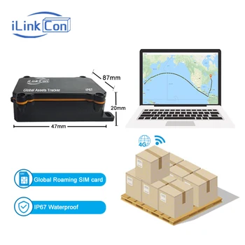iLinkCon Mini Global Asset GPS Tracker Устройство слежения за грузом (бесплатная глобальная SIM-карта) с опцией датчика WiFi LBS GPS BLE IP67 Работает 3 года