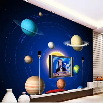 wellyu Заказные крупномасштабные фрески Fantasy Star Planet TV обои для спальни на экологическом фоне из нетканого материала