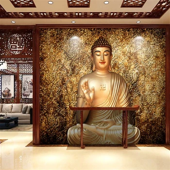 wellyu настроил большую фреску 3D обои Обои Шакьямуни фон индийского буддийского божества фоновая стена гостиной