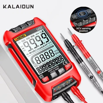 Автоматический цифровой мультиметр KALAIDUN, умный Универсальный измеритель электрической емкости, Тестеры напряжения, Инструмент Электрика