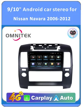 Автомобильное Радио Omnitek 2 Din Для Nissan Navara 2006-2012 Android 11 Мультимедийный Плеер Carplay Навигация GPS