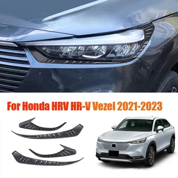 Автомобильный Стайлинг Передние Фары Брови Веки Накладка для Honda HRV HR-V Vezel 2021-2023ламповые Наклейки Для Ресниц A
