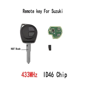 Автомобильный дистанционный ключ Подходит для SUZUKI SWIFT SX4 ALTO VITARA IGNIS JIMNY Splash 433 МГц ID46 Чип