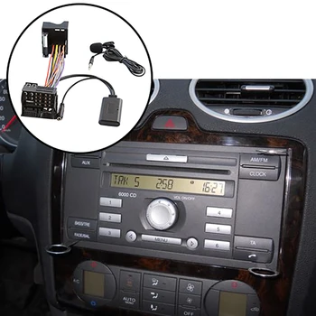 Автомобильный кабель Bluetooth 5.0 Aux, Микрофон, Адаптер громкой связи для мобильных телефонов Ford Mondeo Focus Fiesta на 6000 компакт-дисков