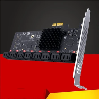 Адаптер Chi a для майнинга SATA PCIe с 16 портами SATA III для PCI Express 3,0x1 Карта Расширения контроллера ASM1064 JBM575 Дополнительные карты с чипом