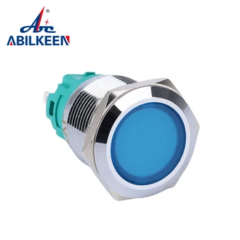 Аксессуар ABILKEEN; 19-миллиметровый металлический кнопочный переключатель со светодиодной подсветкой; защелкивающийся выключатель питания; любой переключатель управления цепью.