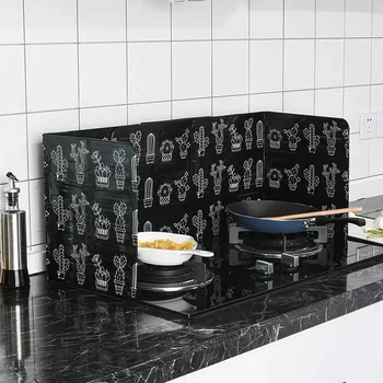 Алюминиевая Складная Кухонная Перегородка для газовой плиты, Кухонная Сковорода, Экран для защиты от брызг масла, Кухонные Принадлежности