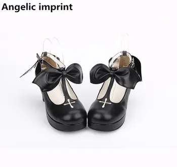 Ангельский отпечаток женщины, mori girl, обувь для косплея в стиле Лолиты, женские туфли-лодочки на высоком каблуке, женское платье принцессы, вечерние туфли 33-47, крылья ангела