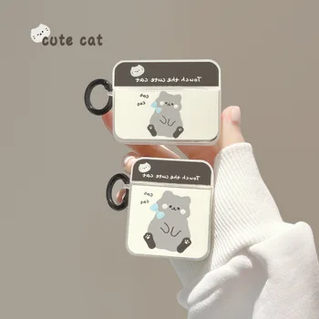 Анимационный Зеркальный кот + подвеска для Apple AirPods12pro Bluetooth Чехол для наушников 3-го поколения Силиконовый мягкий чехол Защитный чехол
