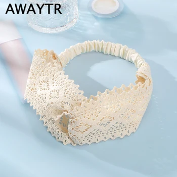 Белые повязки AWAYTR в стиле ретро Модные белые повязки с перекрестием для волос для женщин и девочек Обручи для волос Ленты Аксессуары для волос