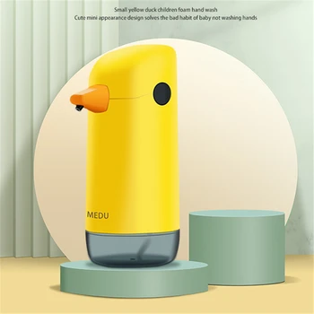 Бесконтактная Пенящаяся ручная стиральная машина Yellow Duck, Автоматический Дозатор мыла для пены, Креативный контейнер для мыла для пены в ванной