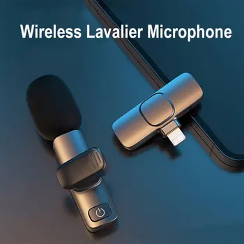 Беспроводной петличный микрофон, портативный Мини-микрофон для записи аудио-видео для iPhone Android Facebook Youtube, прямая трансляция игр