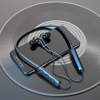 Беспроводные Bluetooth-совместимые Наушники 5.1 Со Стереофоническим Шейным Ободком Спортивные Наушники для Телефона, Планшета, Гарнитуры со Встроенным микрофоном