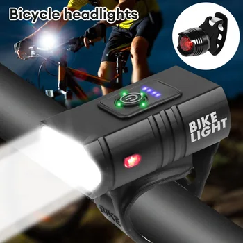Велосипедная фара Водонепроницаемый велосипедный фонарь 1200 мАч USB Перезаряжаемый светодиодный велосипедный фонарь MTB Дорожный велосипед Передний фонарик