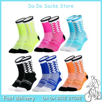 Велосипедные спортивные носки с надписью Cycling outdoor letters leisure medium tube tide new Mandarin duck breathable row wet socks