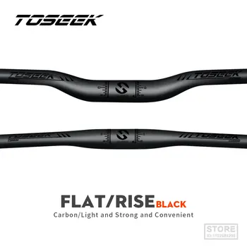 Велосипедный руль TOSEEK Mtb Carbon Handlebar 31.8*580-720/740/ 760 мм Матово-черный Руль для аксессуаров для горных велосипедов