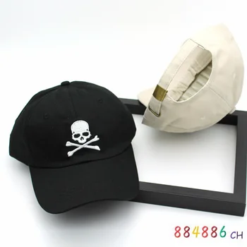 Винтажная бейсбольная кепка с вышивкой в виде черепа, высококачественная универсальная шляпа от солнца, модная кепка