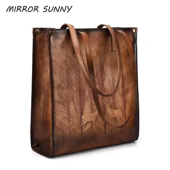Винтажная сумка-тоут из натуральной воловьей кожи 2021 года, женская сумка на одно плечо, женская сумка, повседневная сумка для покупок и путешествий