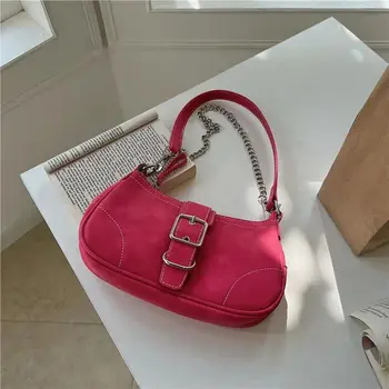 Винтажные розовые сумки Женские Аксессуары Y2k Инди-эстетическая дизайнерская сумка E-girl Начала 2000-х Корейская модная сумка через плечо
