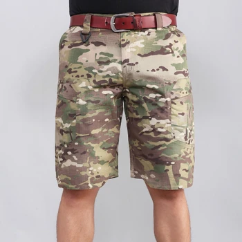 Водонепроницаемые шорты-карго мужские Летние камуфляжные военные мужские шорты Верхняя одежда Шорты с несколькими карманами Мужской размер S-3XL
