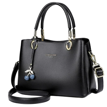 Высококачественные кожаные женские сумки, дизайнерские женские кожаные сумки большой емкости, женские сумки-тоут с верхней ручкой, сумки через плечо