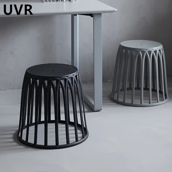 Высококачественные ресторанные стулья UVR, маленькие круглые табуретки для современного дома, 4 комплекта журнальных столиков на балконе, пластиковые обеденные стулья для отдыха