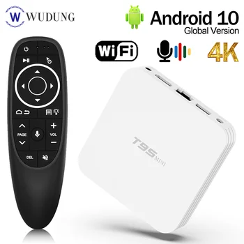 Высококачественный Белый T95 MINI Smart TV BOX Android 10.0 Allwinner H313 Четырехъядерный Медиаплеер 1G8G 2G16G 4K HD Smart Set-Top Box