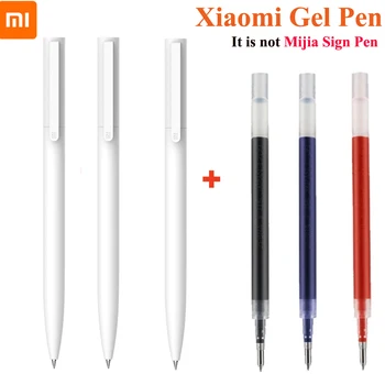 Гелевая Ручка Xiaomi Mijia MI Pen 9,5 мм Ручка для подписи PREMEC Smooth Switzerland Заправка MiKuni Japan Ink (Черная / Синяя) Шариковая ручка