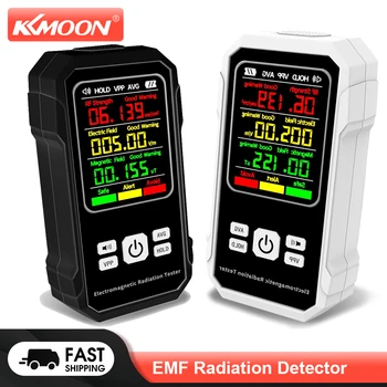 Детектор электромагнитного излучения KKMOON, тестер электрического магнитного поля, измеритель радиочастотной напряженности, устройство обнаружения со звуковой сигнализацией