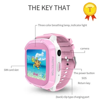 Дети Для маленьких девочек Детский Монитор Смарт-GPS Часы Безопасный Телефон GPS + LBS + GPRS + SOS Локатор Вызова Анти потерянная 2G GSM SIM-карта pk ds18