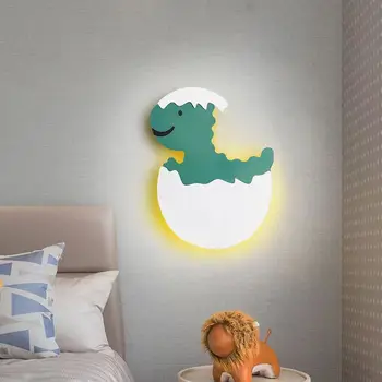 Детская комната светодиодный мультяшный настенный светильник Cute Chicken Cub, яйцо динозавра, светильник для спальни, прикроватные тумбочки, детские Украшения для дома