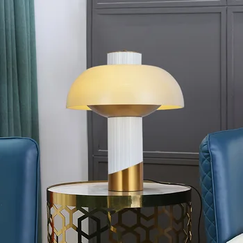 Дизайнерская настольная лампа Nordic E27 из железного стекла, настольные лампы для гостиной, спальни, кабинета, настольного декора, освещения, прикроватной тумбочки для современного дома
