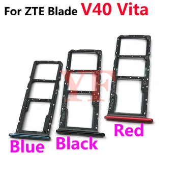 Для ZTE Blade V40 Vita V30 Vita V20 Smart V10 Vita Слот для sim-карты, держатель лотка, разъем для чтения sim-карт, запасные части для замены гнезд для чтения sim-карт