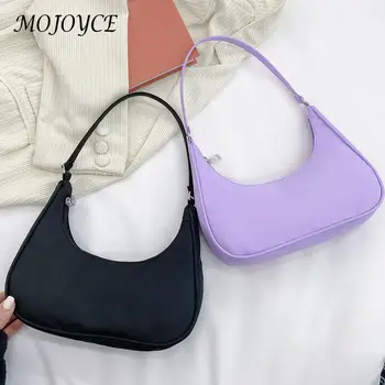 Женская сумка-бродяга, летние простые сумки для подмышек, Модные повседневные женские однотонные сумки с верхней ручкой Bolso Feminina