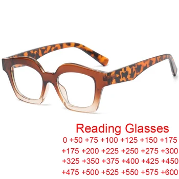 Женские роскошные дизайнерские очки для чтения в леопардовой оправе Polygon с защитой от синего света, компьютерные оптические Очки для пресбиопии, Очки для чтения