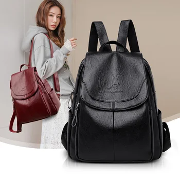 Женский рюкзак, Высококачественные Кожаные рюкзаки, Дорожный рюкзак, модные школьные сумки для девочек mochila feminina