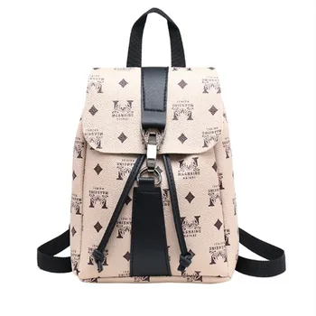 Женский рюкзак, новый модный ретро-универсальный студенческий мини-рюкзак, сумка для мобильного телефона, кошелек с принтом M Lettet