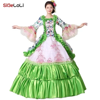 Женское платье в стиле рококо Southern Belle Green Dress