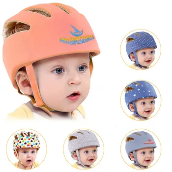 Защитный Шлем для малышей, головной убор для защиты головы ребенка, Мягкая Регулируемая шапочка для обучения ходьбе для мальчиков и девочек, детские аксессуары