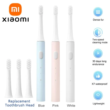 Звуковая электрическая зубная щетка XIAOMI Mijia T100 Mi Smart Tooth Brush Красочная USB перезаряжаемая IPX7 водонепроницаемая для головки зубных щеток