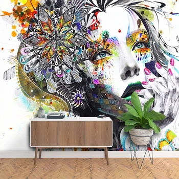 Индивидуальные 3D Фрески Обои Ручная Роспись Абстрактное Искусство Граффити Фоновое Фото Гостиная Спальня Домашний Декор