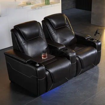 Индивидуальный кожаный диван для гостиной, тканевый диван для науки и техники, комбинированный домашний кинотеатр с электроприводом