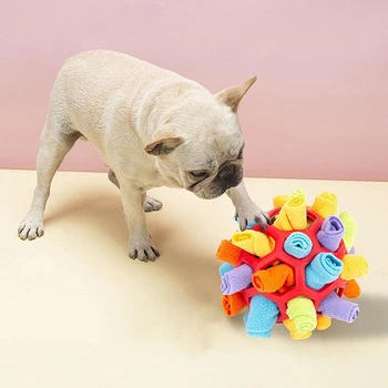 Интерактивные игрушки-головоломки для собак развивают естественные навыки добывания пищи, портативная игрушка-мячик для снаффла для домашних животных, обучающая игрушка для медленного кормления