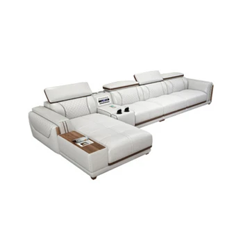 Итальянский кожаный диван, мебель для гостиной, кожаный диван, большие диваны Modernos Para Sala с очистителем воздуха, динамиком Bluetooth