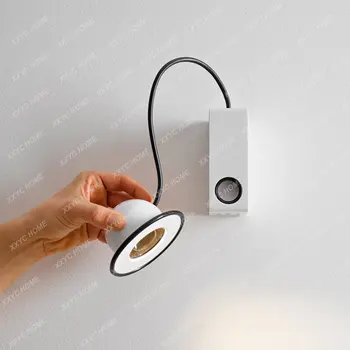 Итальянский магнитный светильник Stilnovo Minibox Современные теплые светодиодные настенные светильники для прикроватной тумбочки в спальне, настенный светильник для чтения в кабинете, настольная лампа