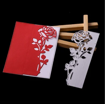 Кайма из листьев розы Металлические штампы трафареты для вырезания из бумаги альбомов для скрапбукинга 