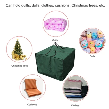 Квадратная сумка для хранения подушек, водонепроницаемый защитный чехол с застежкой-молнией и ручкой, садовая мебель, сиденье-чемодан