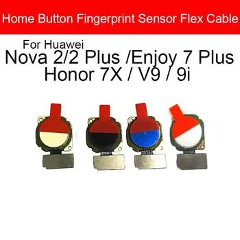 Кнопка Home Гибкий Ленточный Кабель Для Huawei Nova 2 Nova2 Plus Honor 7X V9 9i Enjoy 7 Plus Замена Гибкого Кабеля Для Боковой клавиши Home