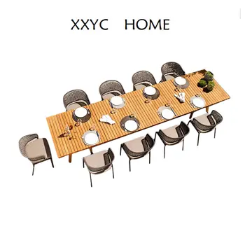 Комбинация садового стола и стула, Скандинавская уличная мебель, мебель для двора, стул